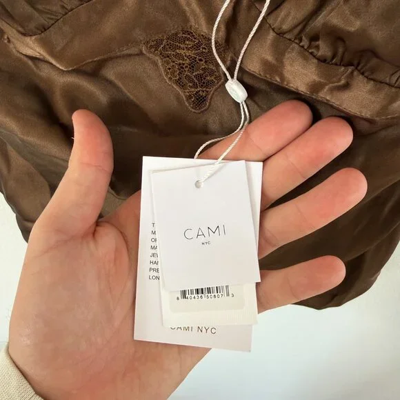 Cami NYC Brown Lace Trim Camisole - Picture 3 of 4